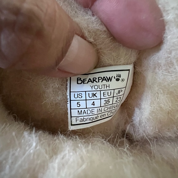 BearPaw Tan Suede Slippers with Rhinestones - Picture 4 of 5